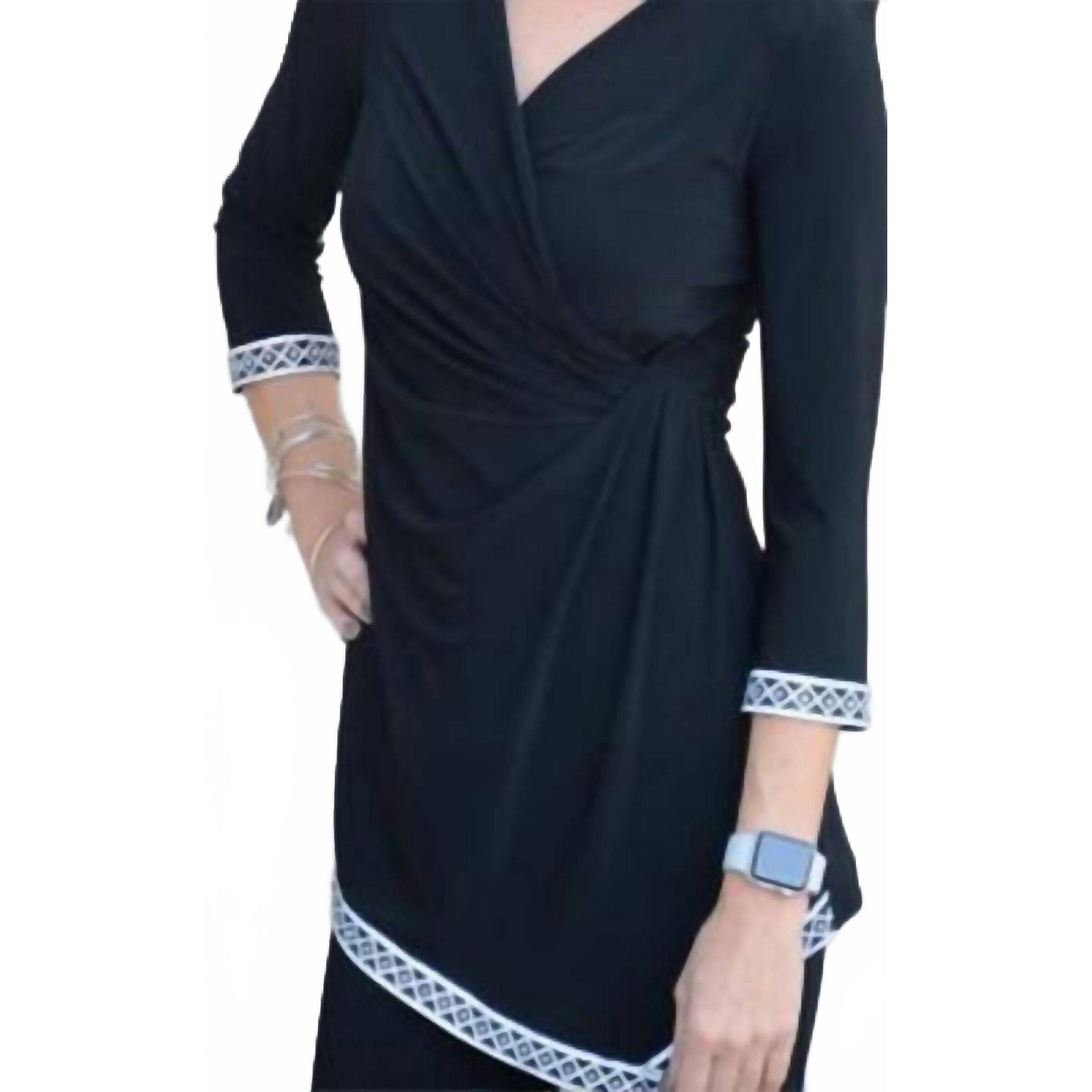 New Joseph Ribkoff Wrap Tunic In Black